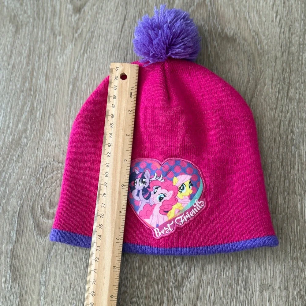 My Little Pony Best Friends Pink Pom Winter Beanie Hat Hasbro 2014 Girls OSFM